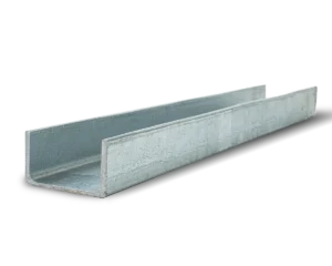 100 PFC C Channel Galvanised Steel Beam Posts to Support The End Panels of a 80mm Concrete Sleeper Retaining Wall by Sunset Sleepers