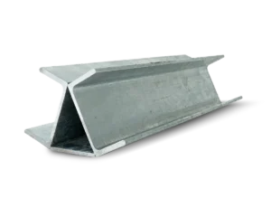45@.900|18.17 RWCP-45DEG-100-50-PC 900mm 45 Degree Galvanised Steel Corner Joiner Post to Support The Gentle Angle Deviations of a 80mm Concrete Sleeper Retaining Wall by Sunset Sleepers