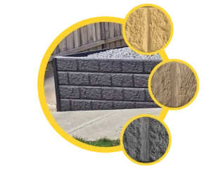 Block Face Concrete Sleepers for Retaining Walls Sold by Sunset Sleepers