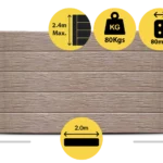 The Malibu 2000 x 200 x 80mm Jasper Brown Colour Woodgrain Wood Look Concrete Sleepers for Retaining Walls Sold by Sunset Sleepers