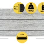 The Malibu 2400 x 200 x 100mm Plain Grey Colour Woodgrain Wood Look Concrete Sleepers for Retaining Walls Sold by Sunset Sleepers