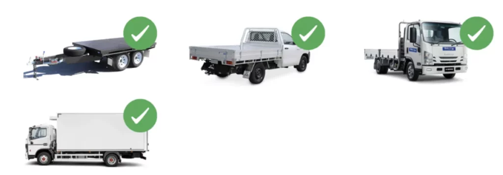 Allowed Vehicles for Concrete Sleeper Pickup at Sunset Sleepers