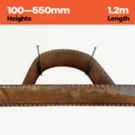 FormFlow 1.2m 100 500mm Wearthered Square Roll Your Own Edging.webp