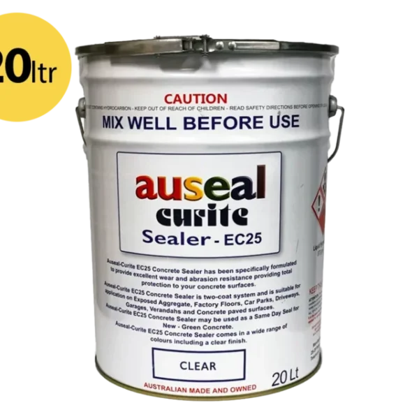 Auseal EC25 – Clear Sealer (Colourless) 20L for Concrete Sleepers