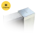 Galvanised Steel Post Caps. Fit 100UC (5 Qty)
